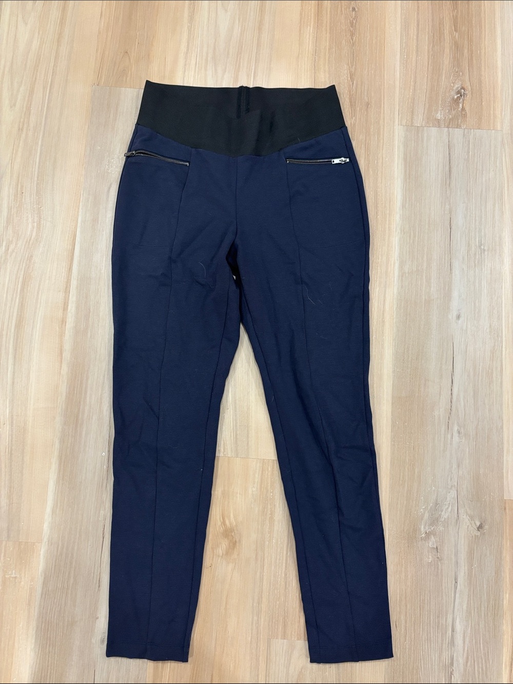 Banana republic Navy Blue business casual legging  Black Waistband